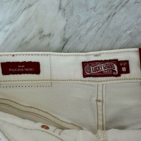 Lucky Brand Pink Floyd frayed high waist denim mom shorts size 4/27 NWT - Picture 8 of 13